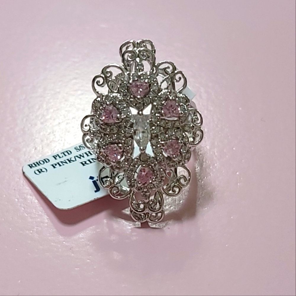 Bella Luce Pink and White Diamond Simulated Ring
